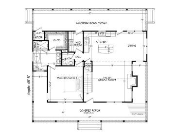1st Floor Plan, 062H-0032