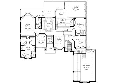 1st Floor Plan, 043H-0134