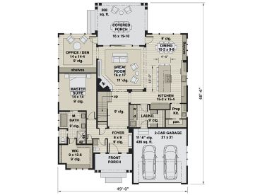 1st Floor Plan, 023H-0225