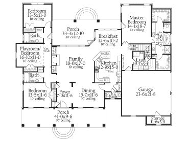 1st Floor Plan, 042H-0014
