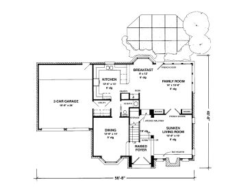 1st Floor Plan, 054H-0057