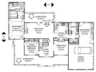 1st Floor Plan, 044H-0044