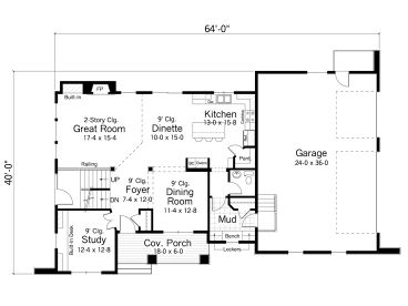 1st Floor Plan, 023H-0124
