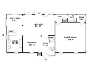 1st Floor Plan, 006H-0142