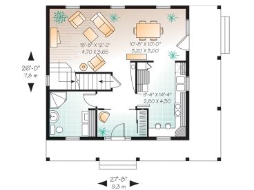 1st Floor Plan, 027H-0130