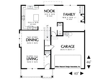 1st Floor Plan, 034H-0169