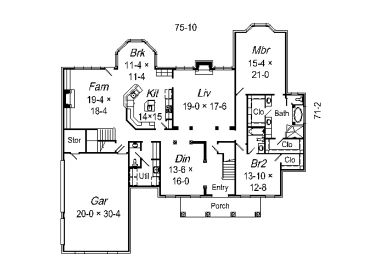 1st Floor Plan, 061H-0134