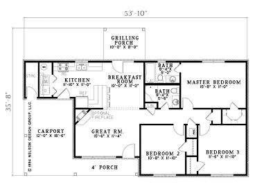 Floor Plan, 025H-0166
