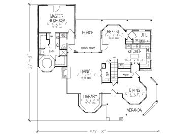 1st Floor Plan, 054H-0125