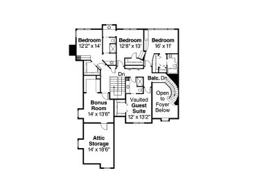 2nd Floor Plan, 051H-0106