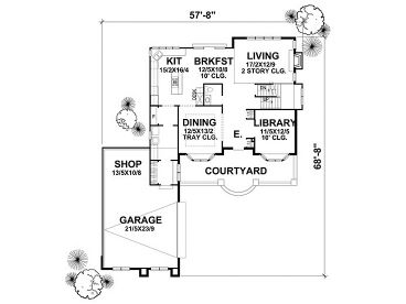 1st Floor Plan, 016H-0025