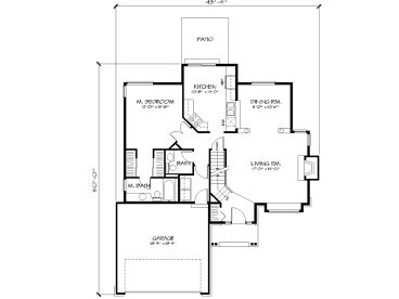 1st Floor Plan, 022H-0056