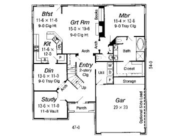 1st Floor Plan, 061H-0080