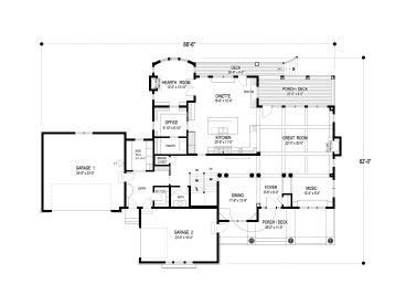 1st Floor Plan, 007H-0131