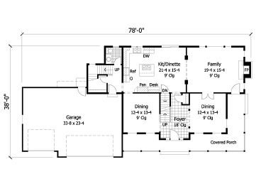 1st Floor Plan, 023H-0120