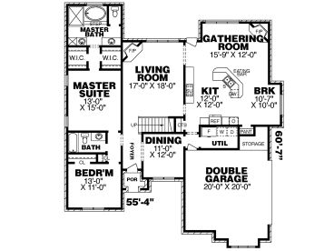 1st Floor Plan, 011H-0032