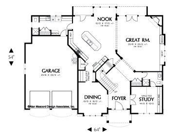 1st Floor Plan, 034H-0124