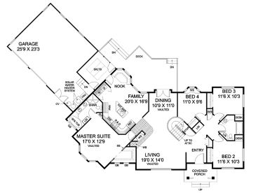 1st Floor Plan, 013H-0020