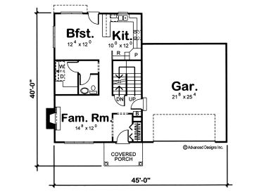 1st Floor Plan, 050H-0071
