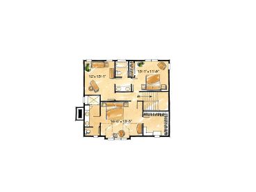 2nd Floor Plan, 066H-0017