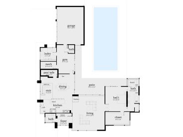 1st Floor Plan, 052H-0106