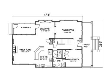 1st Floor Plan, 058H-0015