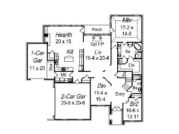 1st Floor Plan, 061H-0125
