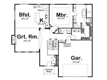 1st Floor Plan, 050H-0111