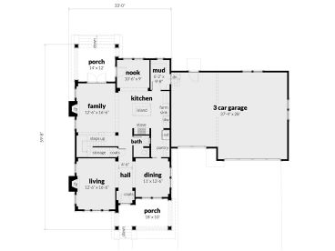 1st Floor Plan, 052H-0134