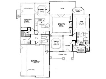 1st Floor Plan, 014H-0014
