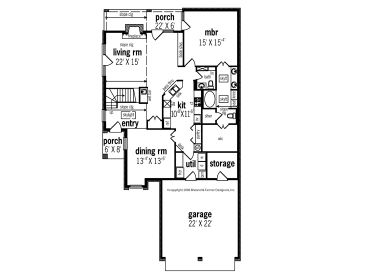 1st Floor Plan, 021H-0135