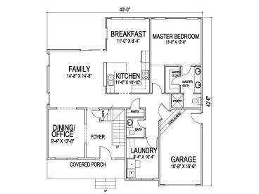1st Floor Plan, 058H-0072