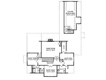 2nd Floor Plan, 029H-0044