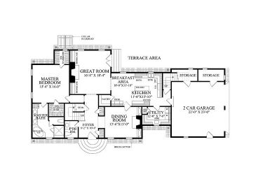 1st Floor Plan, 063H-0128