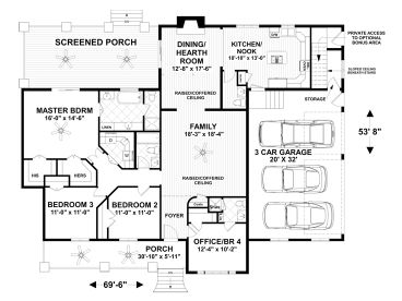 1st Floor Plan, 007H-0150