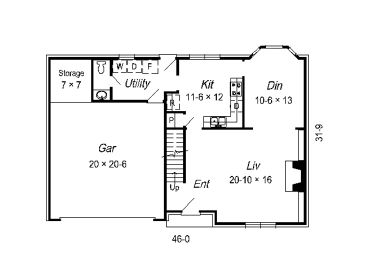 1st Floor Plan, 061H-0042