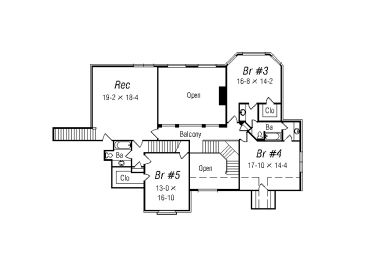 2nd Floor Plan, 061H-0190
