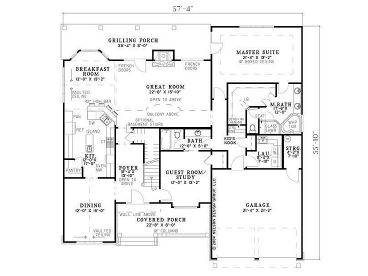 1st Floor Plan, 025H-0140