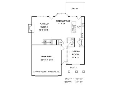 1st Floor Plan, 019H-0176