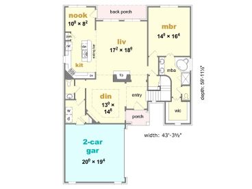 1st Floor Plan, 061H-0067