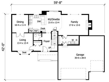 1st Floor Plan, 023H-0098