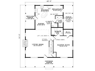 1st Floor Plan, 025L-0033