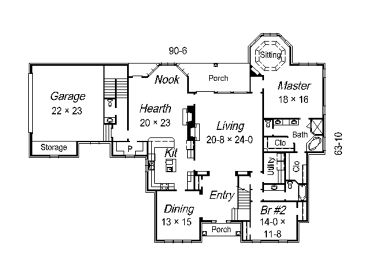 1st Floor Plan, 061H-0150