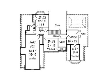2nd Floor Plan, 061H-0128