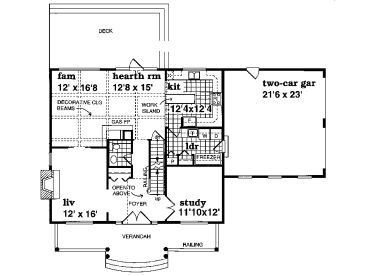 1st Floor Plan, 032H-0066