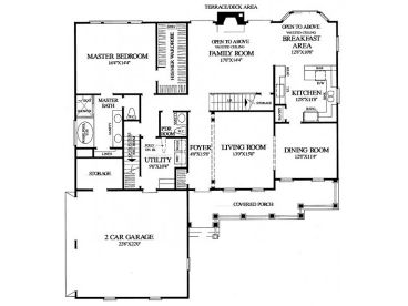 1st Floor Plan, 063H-0030