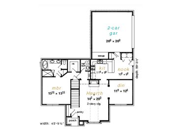 1st Floor Plan, 061H-0049