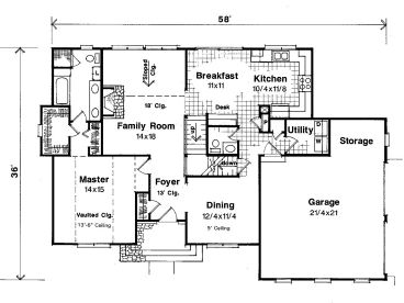 1st Floor Plan, 030H-0057