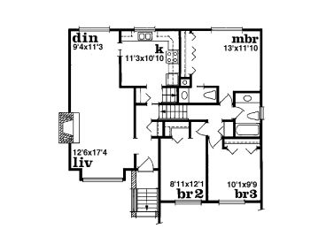 2nd Floor Plan, 032H-0011