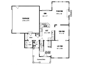 1st Floor Plan, 014H-0056